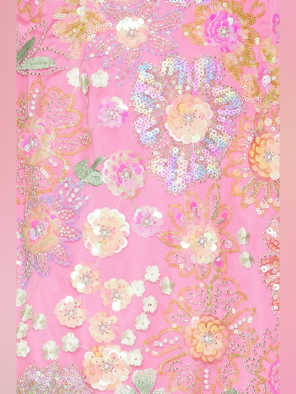 Elliatt Nathalie Sequin Floral Column Gown Dress - Picture 4 of 8